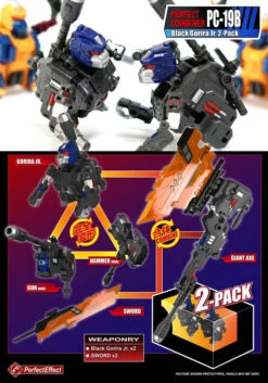 Perfect Effect PE PC-19B Perfect Combiner Black Gorira Upgrade Set 2-Pack -MECHA REALM STORE 16e0be1c71