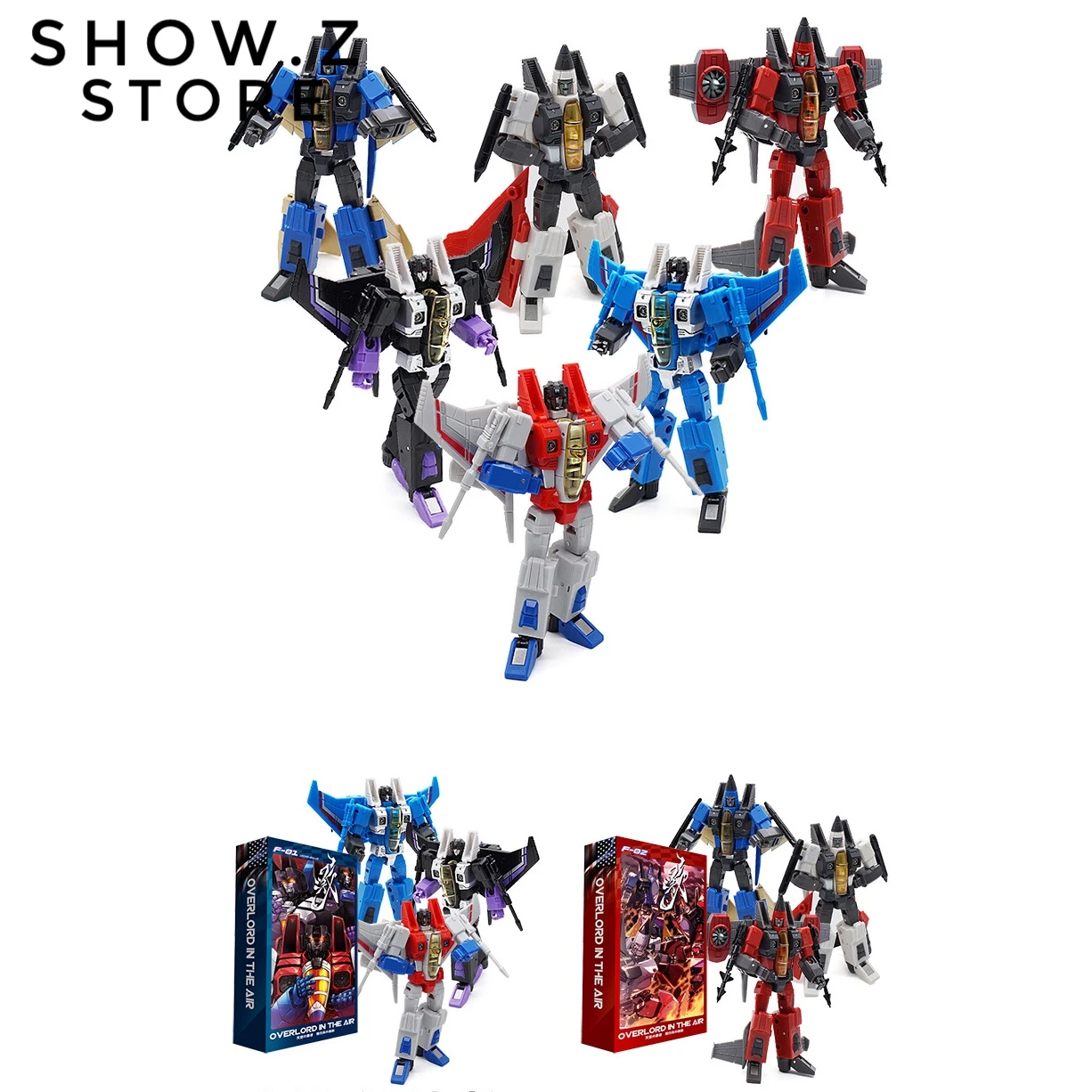 MechFansToys F-01 Overload Starscream Thundercracker Skywarp & F-02 Dirge Ramjet Thrust 2 MechFansToys F-01 Overload Starscream Thundercracker Skywarp & F-02 Dirge Ramjet Thrust - Image 2