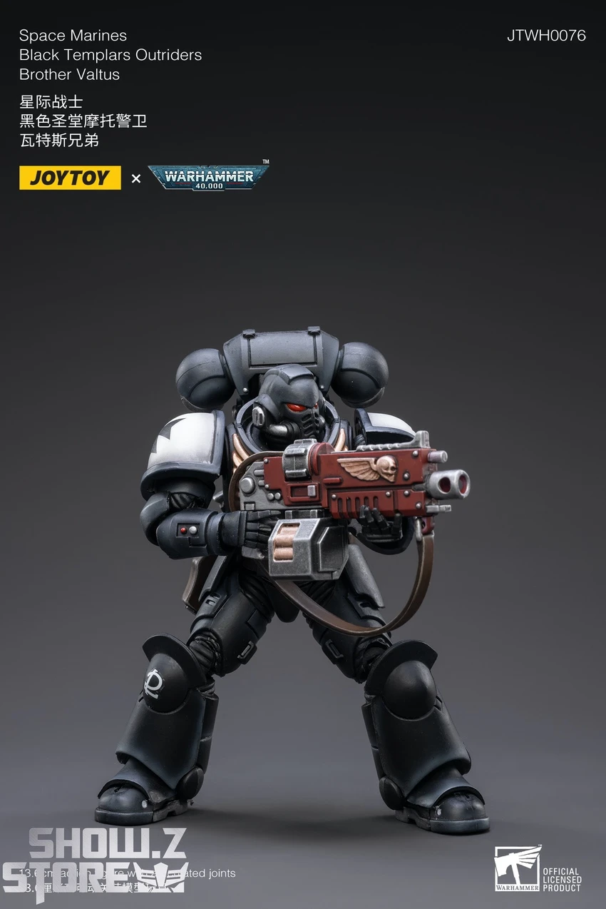 JoyToy Source 1/18 Warhammer 40K Space Marines Black Templars Outriders Brother Valtus 9 JoyToy Source 1/18 Warhammer 40K Space Marines Black Templars Outriders Brother Valtus - Image 9
