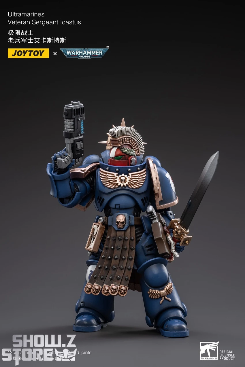 JoyToy Source 1/18 Warhammer 40K Space Ultramarines Veteran Sergeant Icastus 6 JoyToy Source 1/18 Warhammer 40K Space Ultramarines Veteran Sergeant Icastus - Image 6
