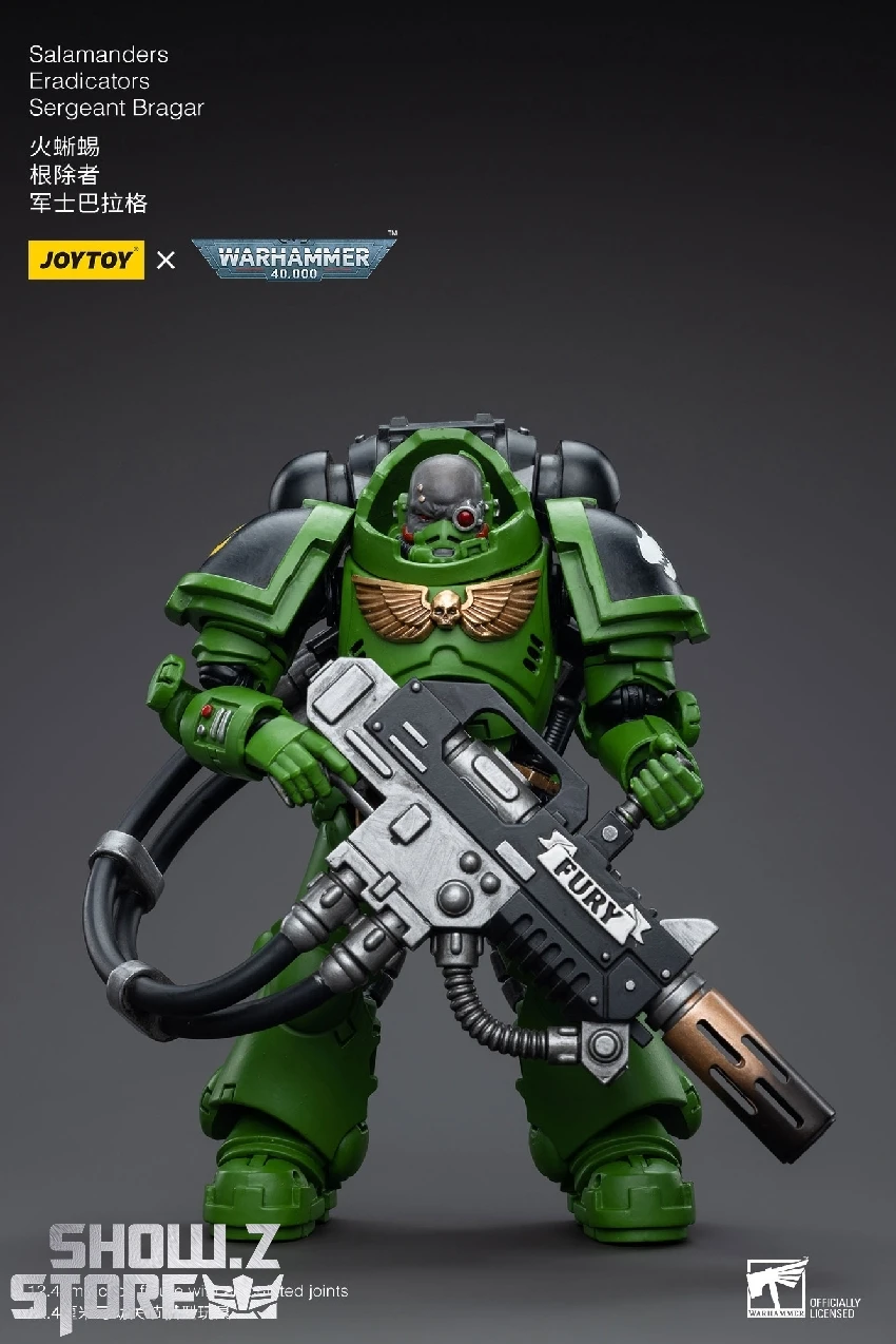 JoyToy Source 1/18 Warhammer 40K Salamanders Eradicators Sergeant Bragar 3 JoyToy Source 1/18 Warhammer 40K Salamanders Eradicators Sergeant Bragar - Image 3