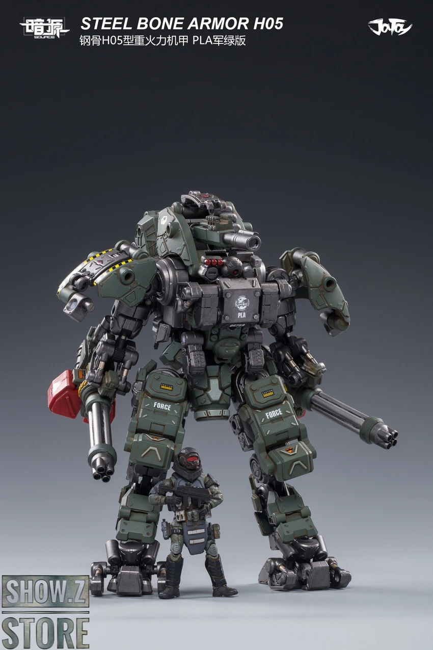JoyToy Source 1/25 H05 Steel Bone Attack Mecha Military Green Color W/ Pilot 4 JoyToy Source 1/25 H05 Steel Bone Attack Mecha Military Green Color W/ Pilot - Image 4
