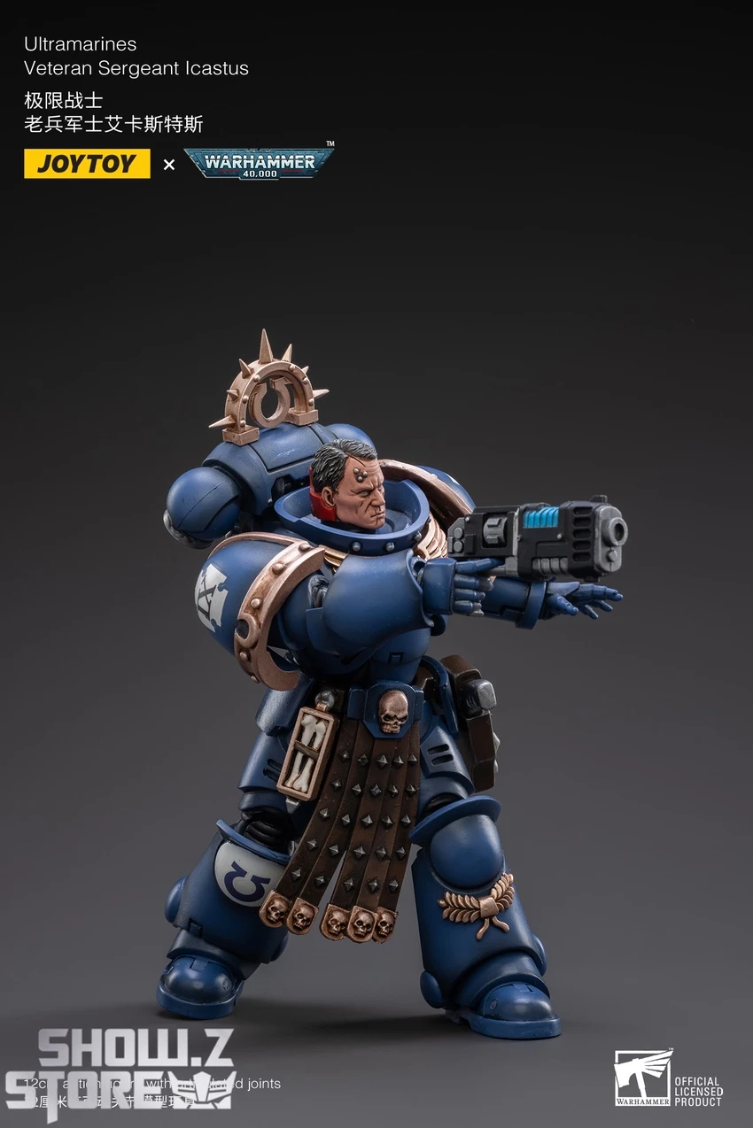 JoyToy Source 1/18 Warhammer 40K Space Ultramarines Veteran Sergeant Icastus 9 JoyToy Source 1/18 Warhammer 40K Space Ultramarines Veteran Sergeant Icastus - Image 9