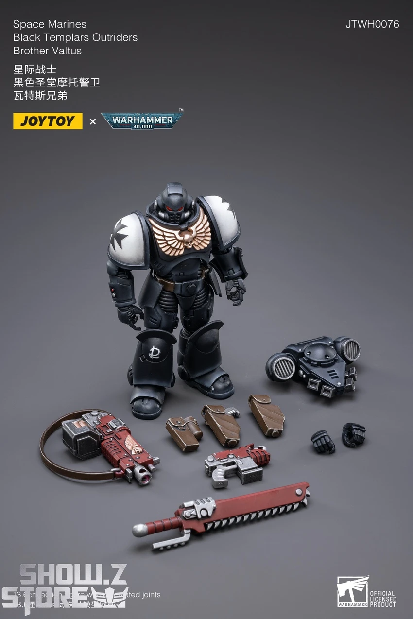JoyToy Source 1/18 Warhammer 40K Space Marines Black Templars Outriders Brother Valtus 11 JoyToy Source 1/18 Warhammer 40K Space Marines Black Templars Outriders Brother Valtus - Image 11