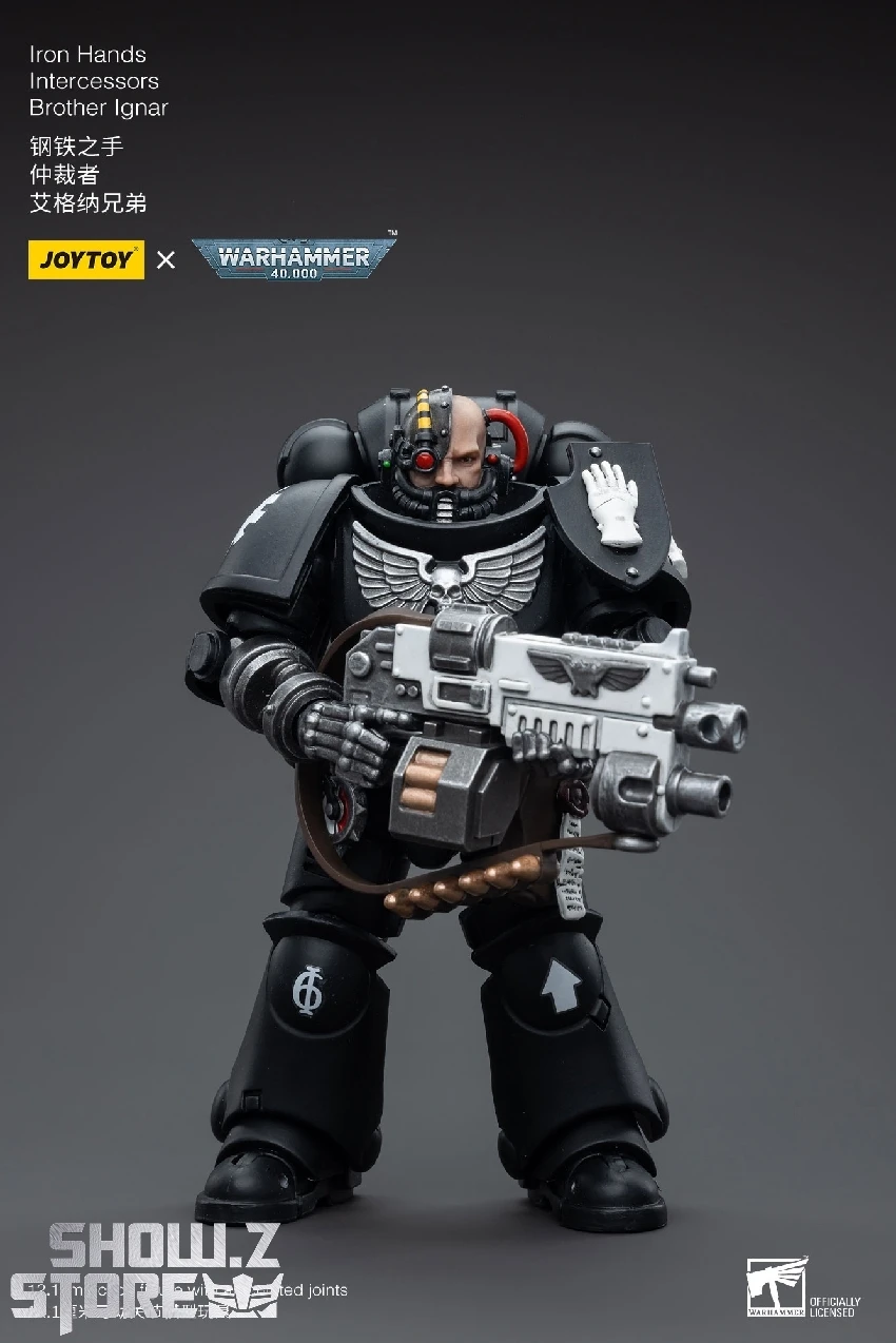 JoyToy Source 1/18 Warhammer 40K Iron Hands Intercessors Brother Ignar 6 JoyToy Source 1/18 Warhammer 40K Iron Hands Intercessors Brother Ignar - Image 6