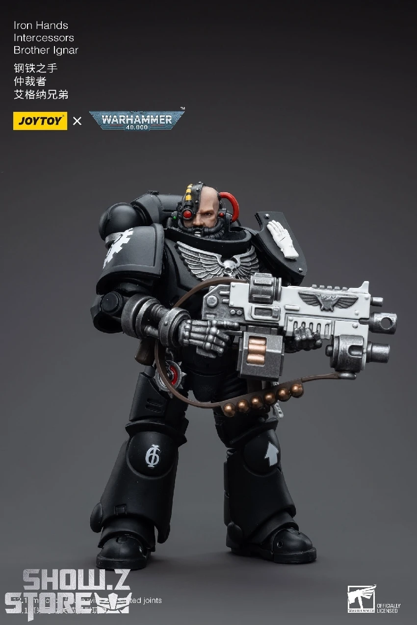 JoyToy Source 1/18 Warhammer 40K Iron Hands Intercessors Brother Ignar 2 JoyToy Source 1/18 Warhammer 40K Iron Hands Intercessors Brother Ignar - Image 2