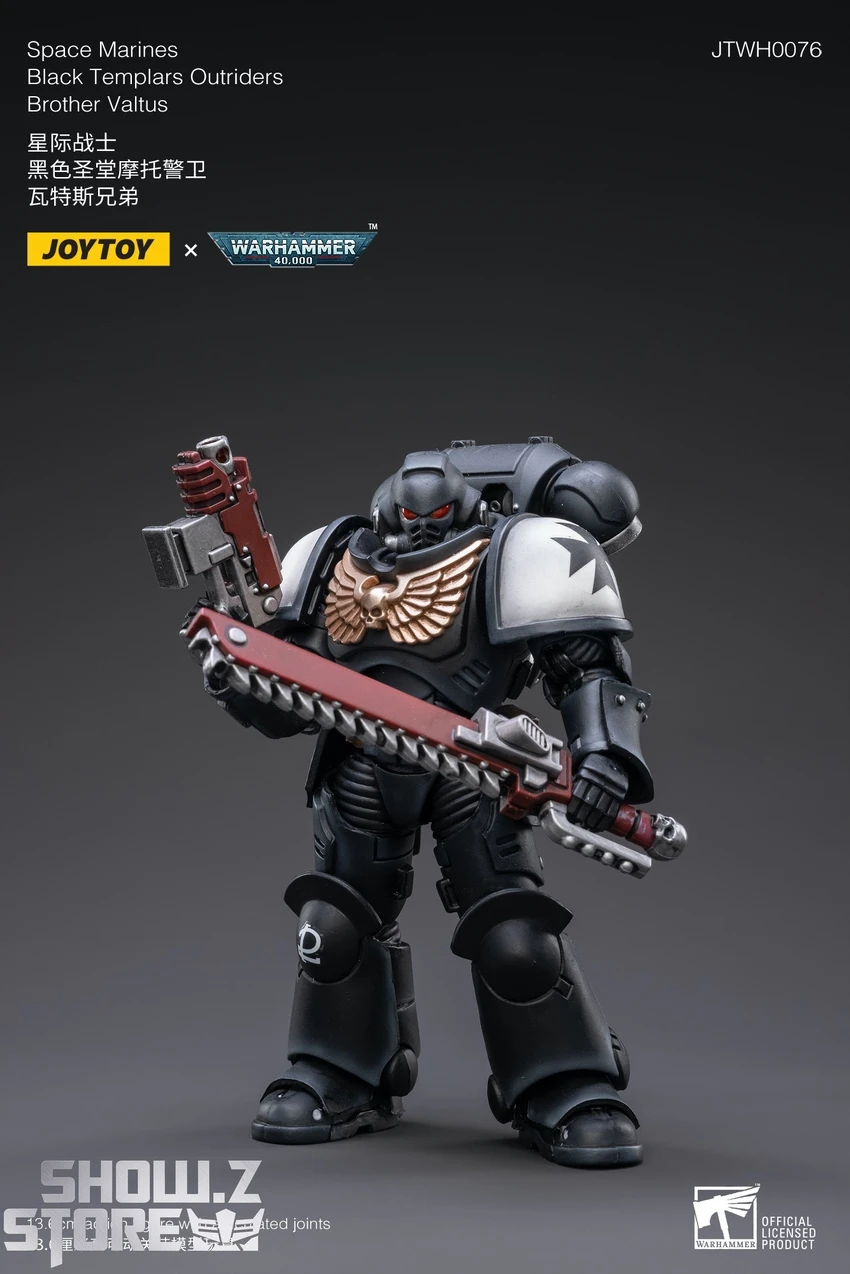 JoyToy Source 1/18 Warhammer 40K Space Marines Black Templars Outriders Brother Valtus 10 JoyToy Source 1/18 Warhammer 40K Space Marines Black Templars Outriders Brother Valtus - Image 10