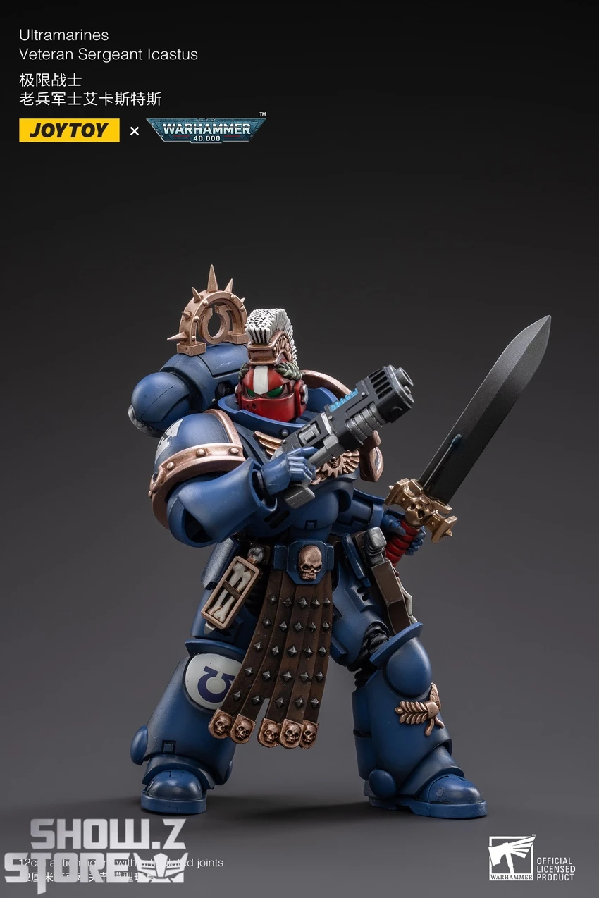 JoyToy Source 1/18 Warhammer 40K Space Ultramarines Veteran Sergeant Icastus 7 JoyToy Source 1/18 Warhammer 40K Space Ultramarines Veteran Sergeant Icastus - Image 7