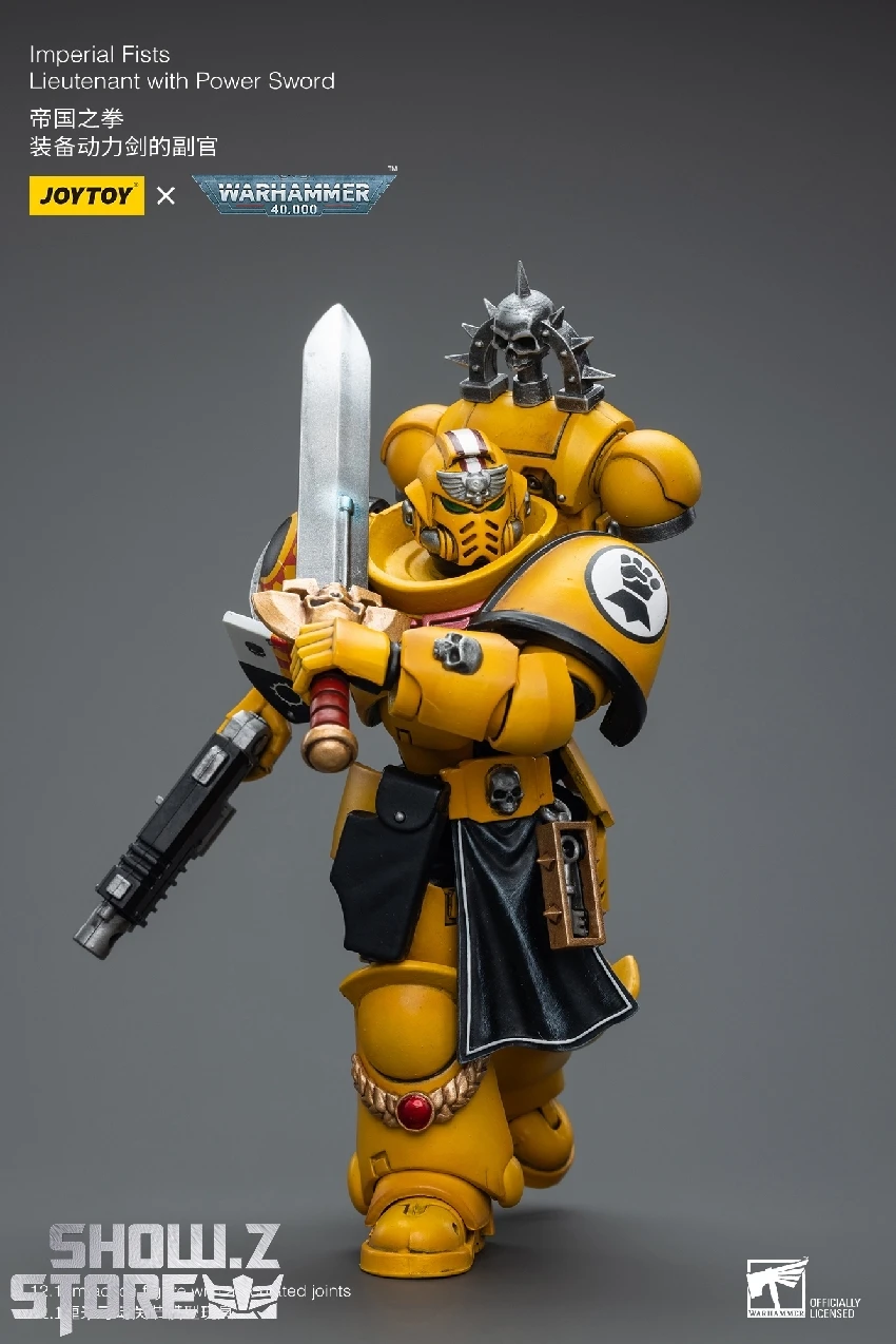JoyToy Source 1/18 Warhammer 40K Imperial Fists Lieutenant W/ Power Sword 3 JoyToy Source 1/18 Warhammer 40K Imperial Fists Lieutenant W/ Power Sword - Image 3