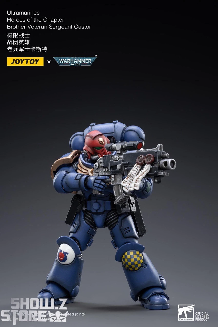 JoyToy Source 1/18 Warhammer 40K Ultramarines Heroes Of The Chapter Brother Veteran Sergeant Castor 3 JoyToy Source 1/18 Warhammer 40K Ultramarines Heroes Of The Chapter Brother Veteran Sergeant Castor - Image 3