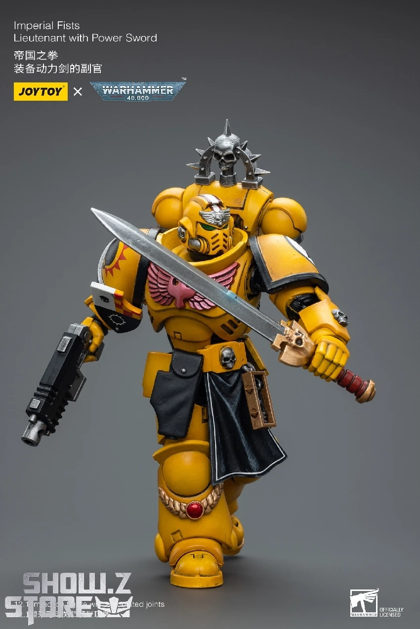 JoyToy Source 1/18 Warhammer 40K Imperial Fists Lieutenant W/ Power Sword 5 JoyToy Source 1/18 Warhammer 40K Imperial Fists Lieutenant W/ Power Sword - Image 5