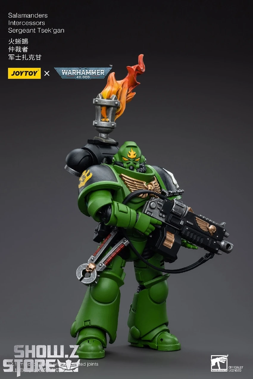 JoyToy Source 1/18 Warhammer 40K Salamanders Intercessors Sergeant Tsek'gan 8 JoyToy Source 1/18 Warhammer 40K Salamanders Intercessors Sergeant Tsek'gan - Image 8