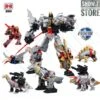 Black Mamba H6002-4B Raptor Slash & H6002-7B Robot Force Volcanicus Oversized Combiner Set Of 6 -MECHA REALM STORE a08637748d