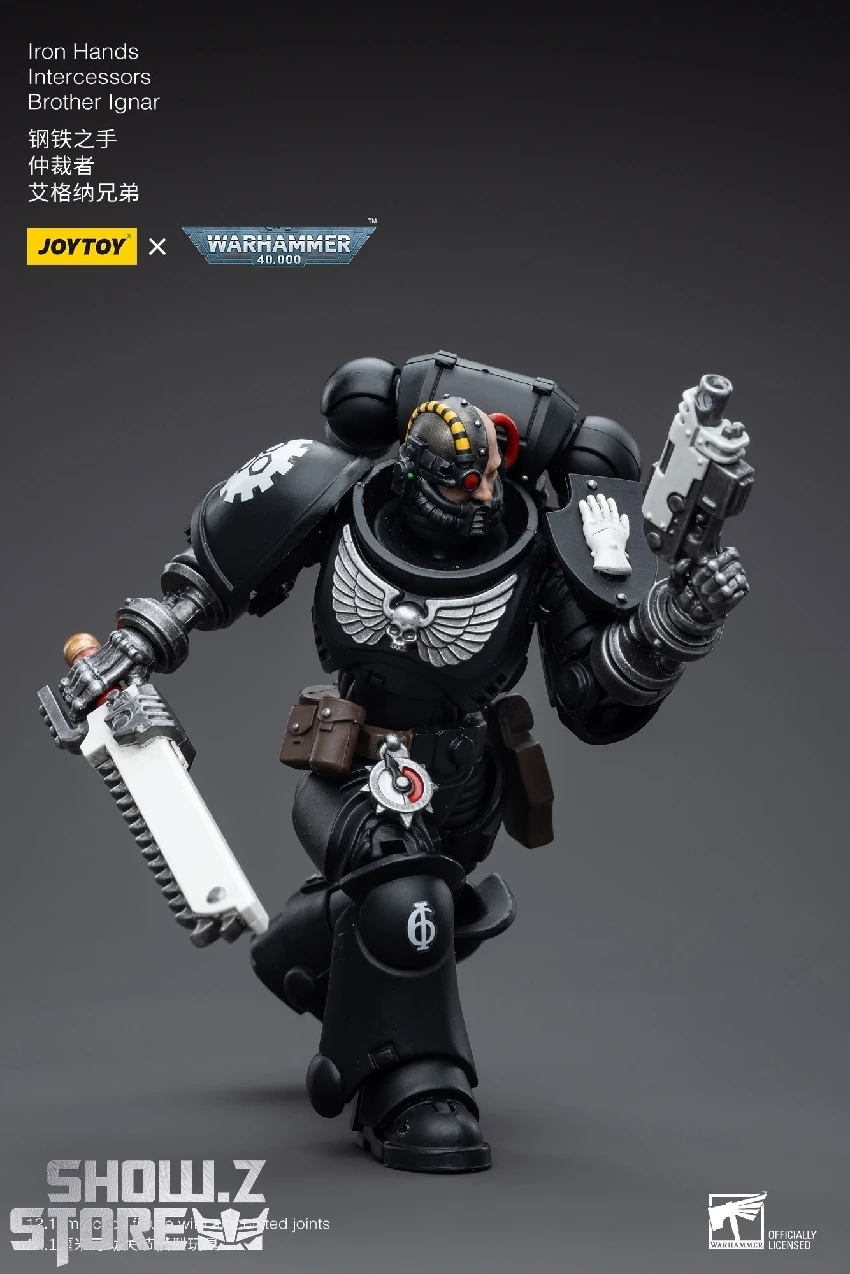 JoyToy Source 1/18 Warhammer 40K Iron Hands Intercessors Brother Ignar 4 JoyToy Source 1/18 Warhammer 40K Iron Hands Intercessors Brother Ignar - Image 4