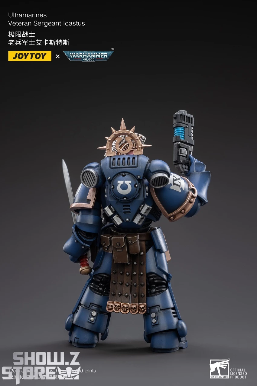 JoyToy Source 1/18 Warhammer 40K Space Ultramarines Veteran Sergeant Icastus 8 JoyToy Source 1/18 Warhammer 40K Space Ultramarines Veteran Sergeant Icastus - Image 8