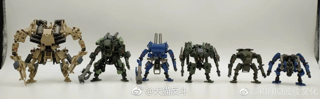 Rihio Multiabyss MM001 V-Link Mecha Striker Logistic Set Green Blue & Desert Set Of 3 2 Rihio Multiabyss MM001 V-Link Mecha Striker Logistic Set Green Blue & Desert Set Of 3 - Image 2
