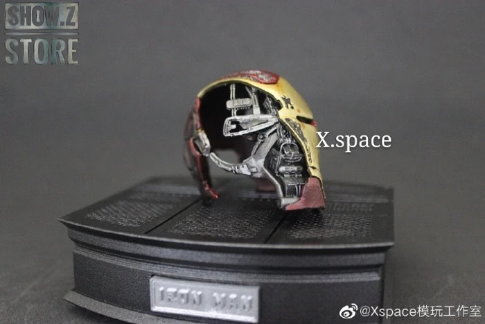 X-Space Studio 1/6 Iron Man MK50 Battle Damaged Helmet /w LED 4 X-Space Studio 1/6 Iron Man MK50 Battle Damaged Helmet /w LED - Image 4