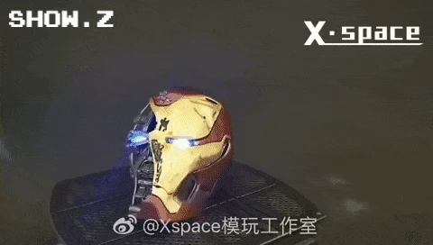 X-Space Studio 1/6 Iron Man MK50 Battle Damaged Helmet /w LED 8 X-Space Studio 1/6 Iron Man MK50 Battle Damaged Helmet /w LED - Image 8