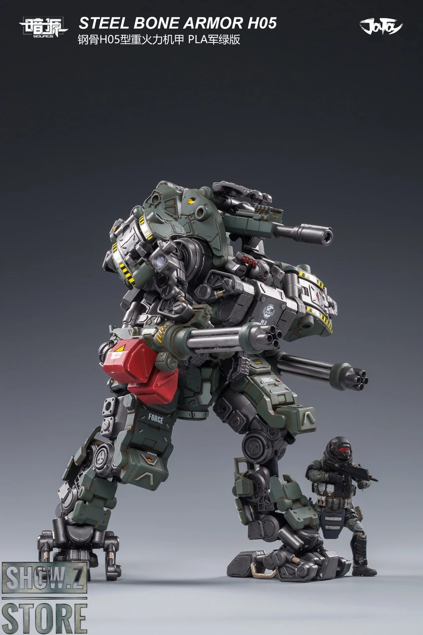 JoyToy Source 1/25 H05 Steel Bone Attack Mecha Military Green Color W/ Pilot 6 JoyToy Source 1/25 H05 Steel Bone Attack Mecha Military Green Color W/ Pilot - Image 6