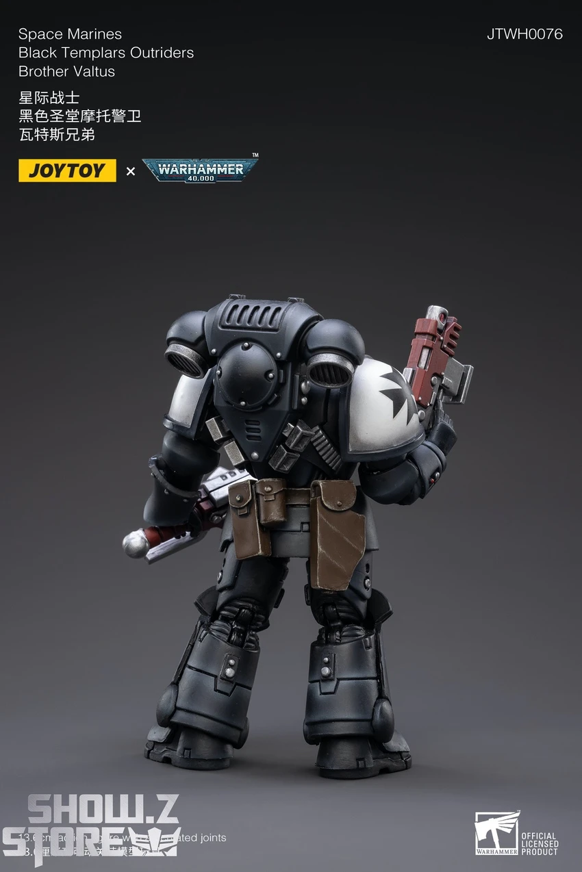JoyToy Source 1/18 Warhammer 40K Space Marines Black Templars Outriders Brother Valtus 3 JoyToy Source 1/18 Warhammer 40K Space Marines Black Templars Outriders Brother Valtus - Image 3