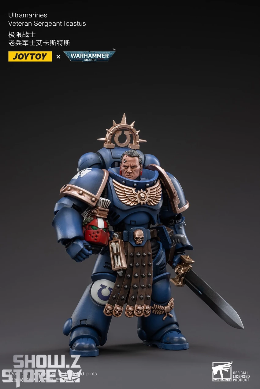 JoyToy Source 1/18 Warhammer 40K Space Ultramarines Veteran Sergeant Icastus 3 JoyToy Source 1/18 Warhammer 40K Space Ultramarines Veteran Sergeant Icastus - Image 3